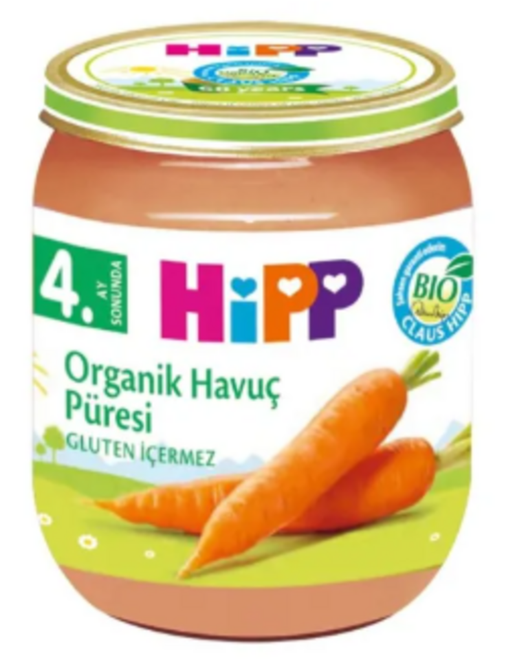 HIPP ORGANİK HAVUÇ PÜRESI 125 GR.